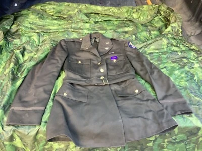 WW2 US ARMY AIR FORCES AAF OD WOOL GABARDINE OFFICER DRESS JACKET BULLION 5th AF - Image 1 of 4