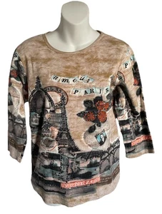 PAISAJES ARTÍSTICOS Chic Cuentas PARÍS y VENECIA Italia Postal Impresión EXCELENTE Talla Mediana - Imagen 1 de 12