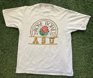 Vintage 80s ARIZONA STATE Sun Devils Rose Bowl T Shirt Tee ASU XL NCAA 1987 - Picture 1 of 9