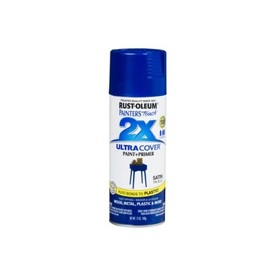 Rust-Oleum 314754 2X Ultra Cover Satin Ink Blue Spray Paint 12 oz. (Pack of 6) - Image 1 of 2
