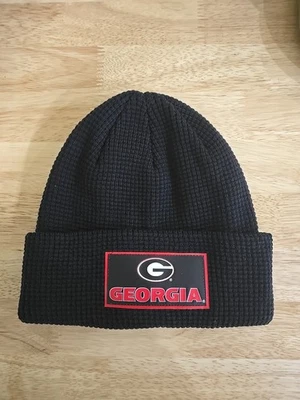 Georgia Bulldogs Columbia Winter Black Ribbed Knit Beanie College  - Image 1 of 4