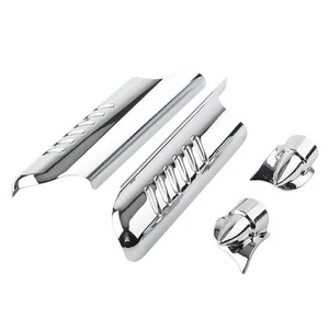 Per Harley Touring FLHT 2000-13 Cromo Fitk Deflettori Gamba Inferiore Coperchio Scudo - Foto 1 di 3