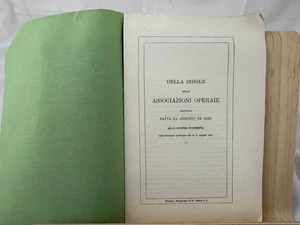 Opuscolo antico 1859 Augusto De Gori – Della indole delle associazioni operaie - Picture 1 of 4