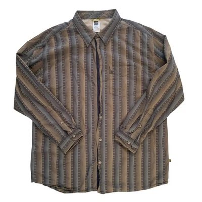 The North Face Men's Size XL Button Up Long Sleeve Striped A5 Shirt - Image 1 of 4