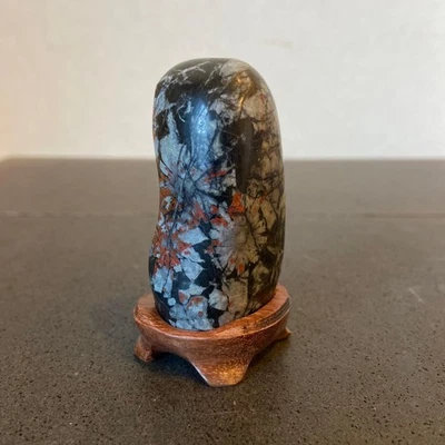 Piedra crisantemo japonesa SUISEKI 2,9 pulgadas visión natural Kikkaseki Foto 1 de 4