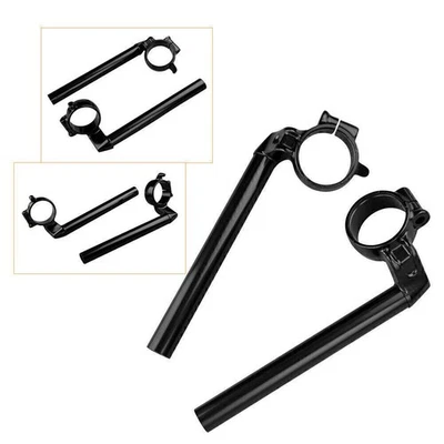For Honda CBR600RR 2007 2008 2009 2010 12 Black 2x Motorcycle Clip On Handlebar - Image 1 of 4