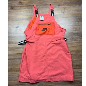 Nike Mono Vestido Utilitario Bolsillo Sin Mangas Coral Rosa Informal Mediano - Imagen 1 de 8