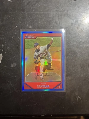 Johan Santana Bowman Chrome Refractor Blue - Image 1 of 2