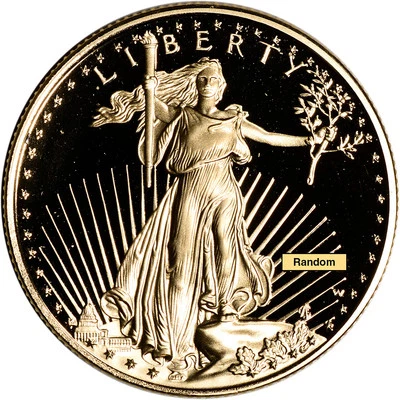 American Gold Eagle Proof 1/2 oz $25 - Coin in Capsule - Random Date - Image 1 of 4