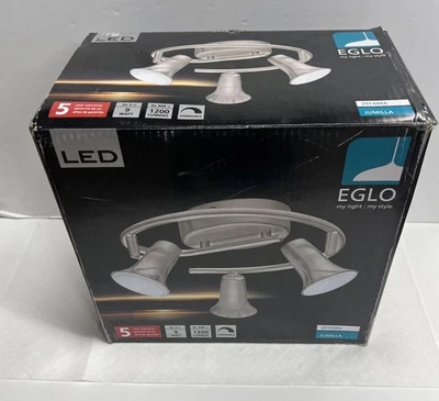 Eglo Jumilla 11.42" W 3-Luces Mate Níquel Regulable LED Kit de Iluminación de Pista Foto 1 de 4