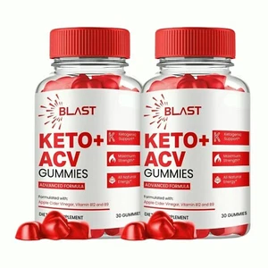 2-Pack Blast Keto ACV Gummies - Blast Keto Gummies for Weight Loss - 120 Gummies - Picture 1 of 5