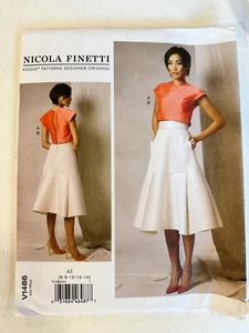 Vogue Patterns V1451 Donna Karan Skirt & Top Set Sewing Pattern Size 4-12 Uncut - Picture 1 of 3