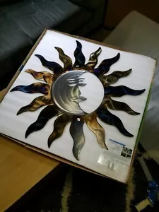 Large Wall Art sun wall sculpture outdoor wall hanging sun with face steel art - Picture 1 of 2
