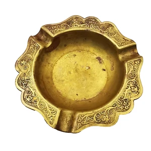 India 70s Ashtray Vintage Beautiful Handmade Bronze 91g - Picture 1 of 5