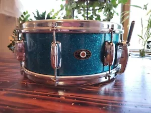 Slingerland No 153 Super Gene Krupa Radio King 5.5X14 Solid Maple 1958 - Blue - Picture 1 of 11