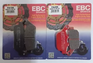 EBC Organic FRONT and REAR Disc Brake Pads Fits HONDA NC750 (2014 to 2023) - Picture 1 of 9
