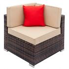 Large Size 1 Pcs Outdoor Rattan Wicker Corner Sofa Couch Patio Garden Furniture
