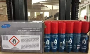 GAS BUTANO RICARICA PER ACCENDINI BOMBOLETTA 60ml CONFEZIONE DA 24 PEZZI - Foto 1 di 1