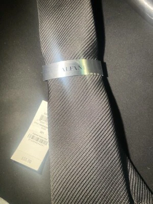 Alfani Men's Black Eden Striped Neck Tie 60" x 2.75" New - Image 1 of 2