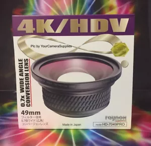 Raynox HD-7049 PRO 0.7x WIDE ANGLE LENS 49mm to 4K HDV SONY NEX-C3 5N X5 X3 - Picture 1 of 8