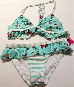 Juicy Couture Girls Butterfly 2- Piece Bikini NWT Size 12 Y - Picture 1 of 1