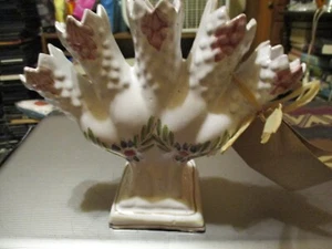 5 Hole Bud Vase Hand Painted Portugal Signed Excellent Condition - Picture 1 of 4