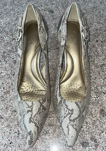 Circa Joan & David Callalilly 2 Reptile Side Buckle Kitten Heel Pump Shoes Sz 8M - Picture 1 of 6
