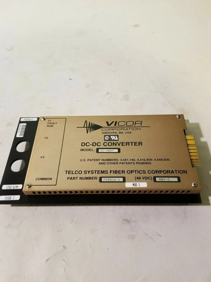 VICOR Corporation DC-DC Converter Card, Model VI-9057 Part PSX0161 Fiber Optics - Image 1 of 4