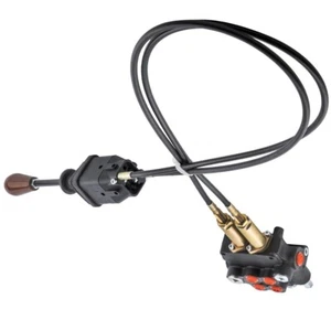 Kit de válvula de control remoto de cable hidráulico ajustable P80, 2 carretes, 21 GPM 80l/min - Imagen 1 de 12