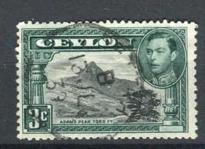 Ceylon KGVI 1938-49 3c (p13x11.5) SG387 fine used - Picture 1 of 1