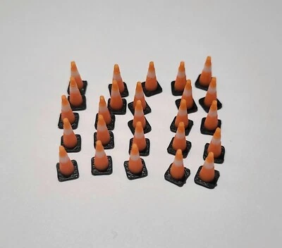 1:87 Scale Traffic Cones . 25 PACK. Diorama Trains Construction Racing Safety - Image 1 of 4