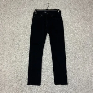 Levis Denizen Jeans Girls 12 Black Denim Skinny Dark Skinny Adjustable Waist - Picture 1 of 11