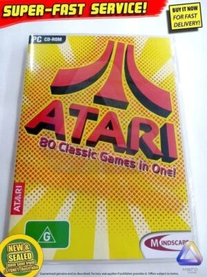 NEW 80 genuine ATARI 2600 + arcade classic games for PC laptop computer software - Image 1 of 2