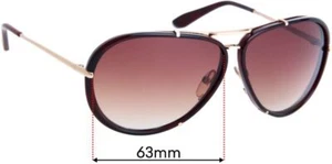 Lentes de repuesto para gafas de sol SFx se adaptan a Tom Ford Cyrille Tf109 - 63 mm de ancho - Imagen 1 de 26