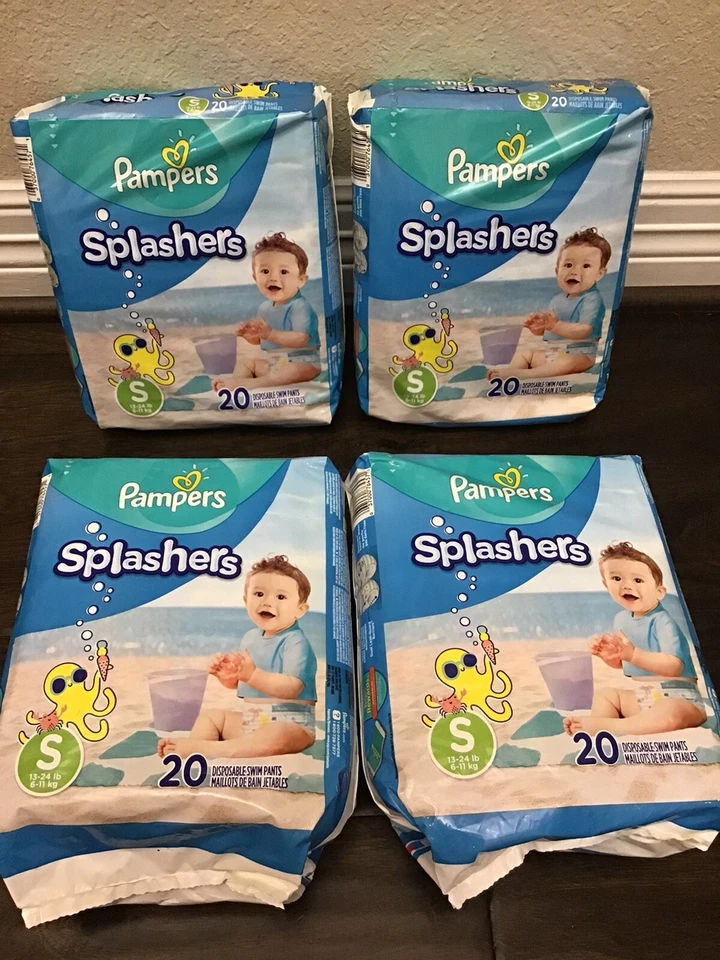 Pampers Splashers Swim Diapers Size S Small 20 Count Disposable Baby Pants 1Pack