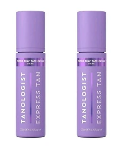 2 x mousse autoabbronzante colorata Tanologist marrone scuro espresso 200 ml - Foto 1 di 13