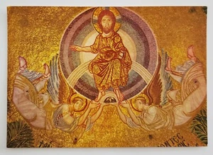Vintage Mosaic Of The Almighty Art Greece Greek Postcard Ephemera - Picture 1 of 2