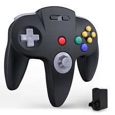 2.4G Wireless N64 Controller Rechargeable Gamedpad w/Rumble Pak for Nintendo 64