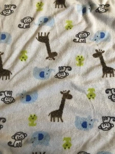 Carter's Just One You Monkey Lovey Baby Blanket Blue Sherpa Giraffe Frog - Picture 1 of 3