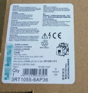 Nuevo para Contactor 3RT1056-6AF36 AC24V AC110V AC220V En Caja - Imagen 1 de 1