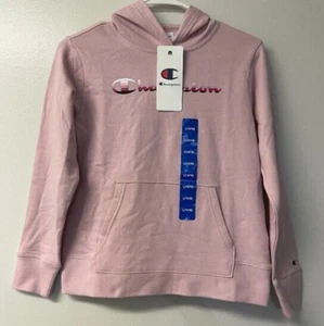 NWT! Champion Kid's Hoodie Hush Pink - Picture 1 of 10