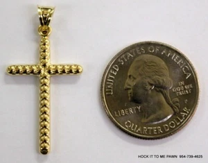 14k Gelbgold Kreuz Charm Anhänger - Bild 1 von 6