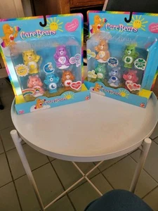 Lot Of 2 Packs Of Care Bears Flocked Collectible Care Bear Figures Set New - Picture 1 of 5