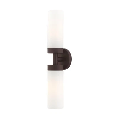Livex Lighting 15072 Aero 2 Light 19" Tall Bathroom Sconce - Bronze - Image 1 of 4