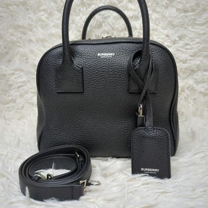 Bolso de mano de cuero Burberry Cube negro bandolera bidireccional asa superior Japón - Imagen 1 de 12