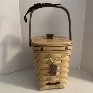 Longaberger Boyds Bear Country Basket Fest 2007 Signed Liner Protector Wood Lid - Picture 1 of 20