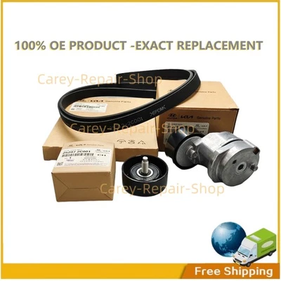 OEM V-Ribbed Belt & Tensioner Kit for 10-13 Hyundai Genesis Coupe 2.0L Foto 1 de 4