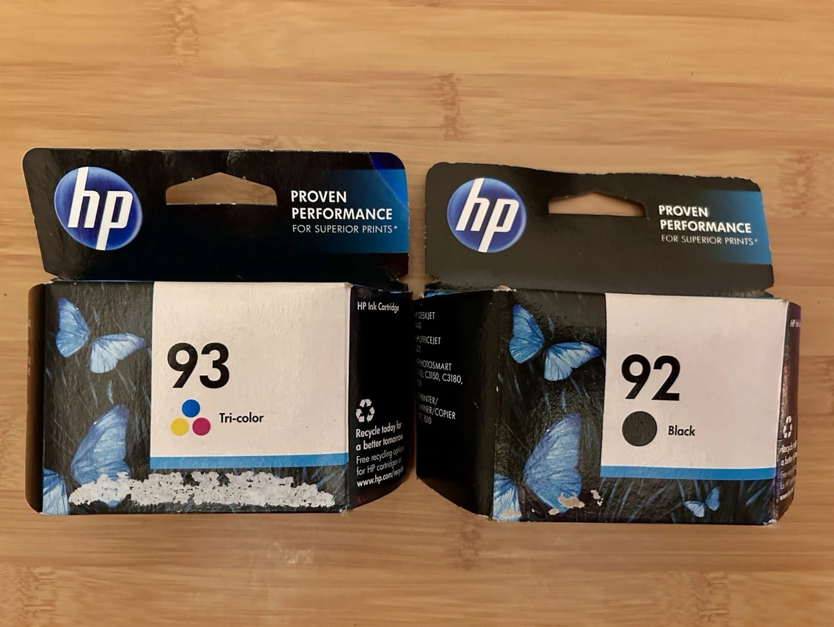 Duo Pack De 2 Cartuchos De Tinta 92  C9362WL  93  C9361WL  Negro Y Tricolor Generacion 2 Para 250 Y 220 Paginas