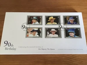 Alderney Stamps: First Day Cover 2016 Queens 90th Birthday FREE POST - Picture 1 of 1