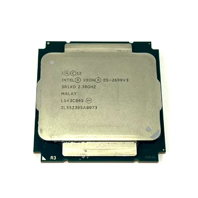 Pair of Intel Xeon E5-2699 v3 18-Core Server CPU @ 2.3Ghz FCLGA2011 SR1XD (Z3E2) - Image 1 of 2